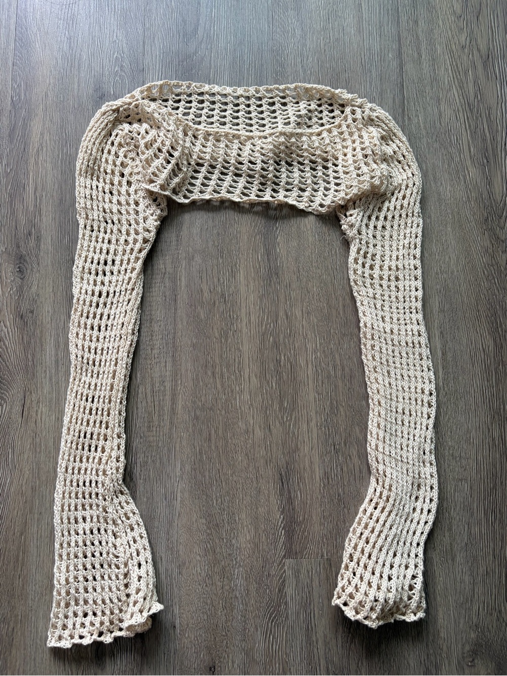 Crochet Boat Neck Sheer Knitted Top
